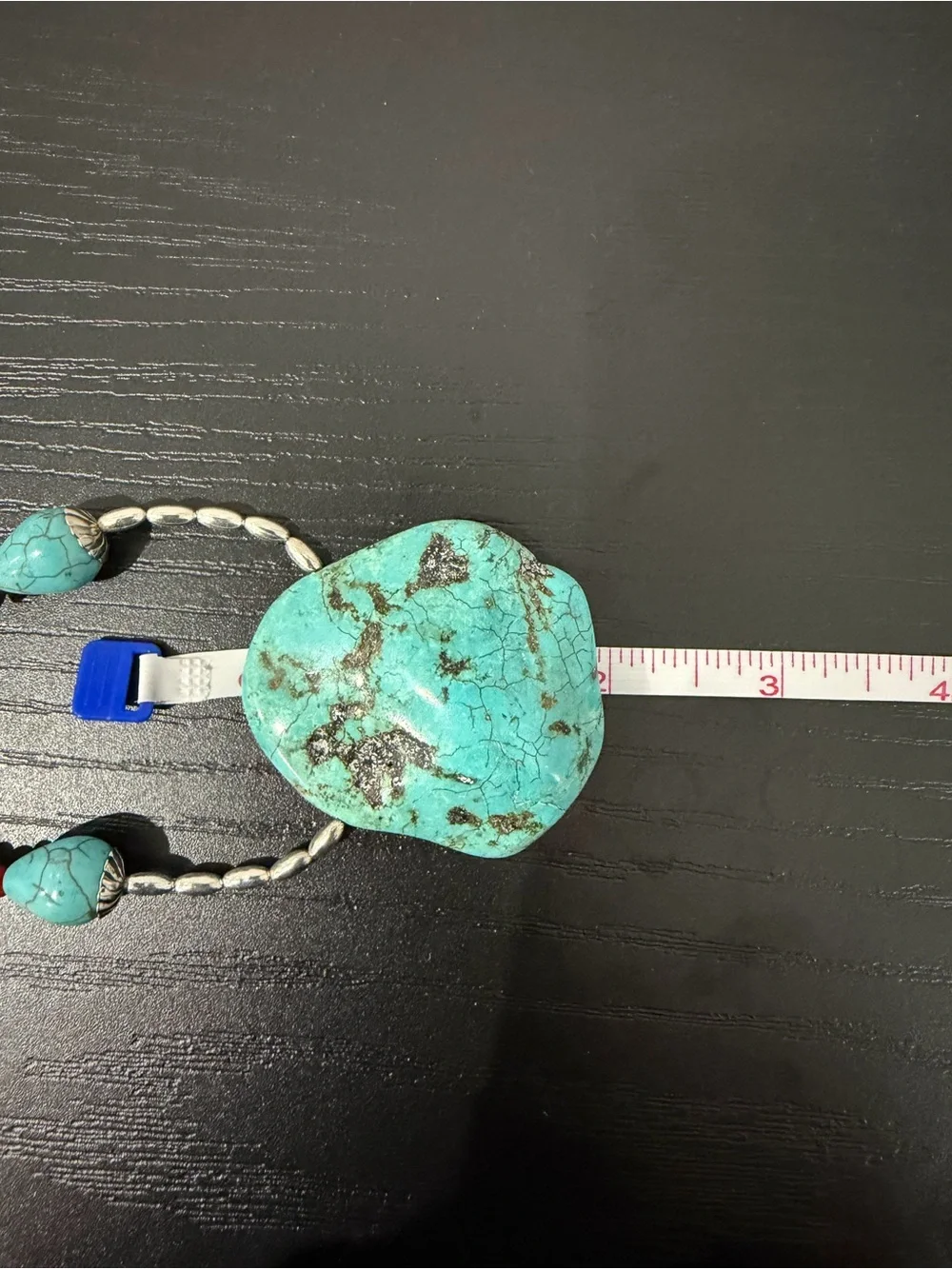 Turquoise Statement Necklace with Beaded Accents